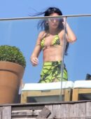 Dua Lipa Booty in Thong Bikini at Rooftop in Rio