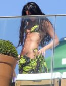 Dua Lipa Booty in Thong Bikini at Rooftop in Rio