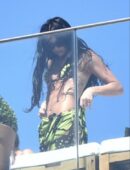 Dua Lipa Booty in Thong Bikini at Rooftop in Rio