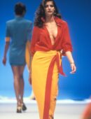 Stephanie Seymour at Gianfranco Ferre Spring Summer Show in Milan 1992
